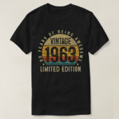 1963年に生まれた60歳の生まれ贈り物で60ヴィンテージ Tシャツ (デザイン正面)