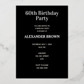 1963年に製作された 60年間かっこいい 2023年誕生日 箔招待状 (裏面)