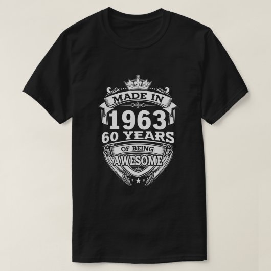 1963年に60番目の生素晴らし児として作られる Tシャツ (デザイン正面)