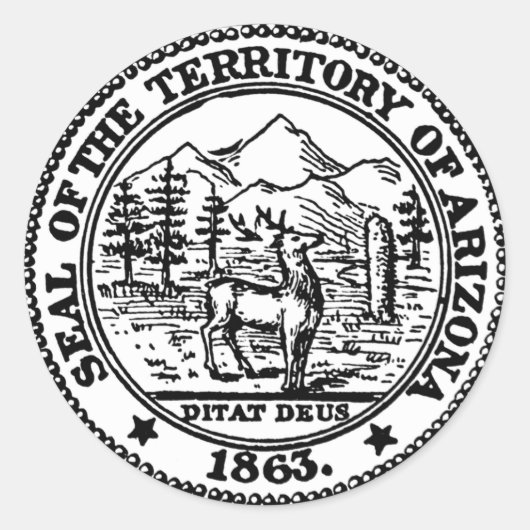 1963年のアリゾナ州印 ラウンドシール (正面)