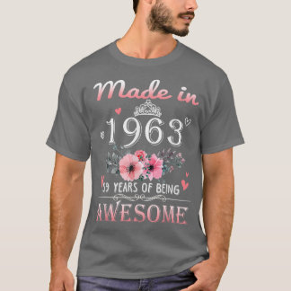1963年のフローラ59歳59歳の誕生日贈与 Tシャツ