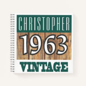 1963年の名前のヴィンテージ・ノートブック ノートブック (正面)