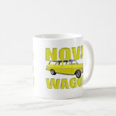 1963年の新星chevy IIワゴン黄色 コーヒーマグカップ (正面右)