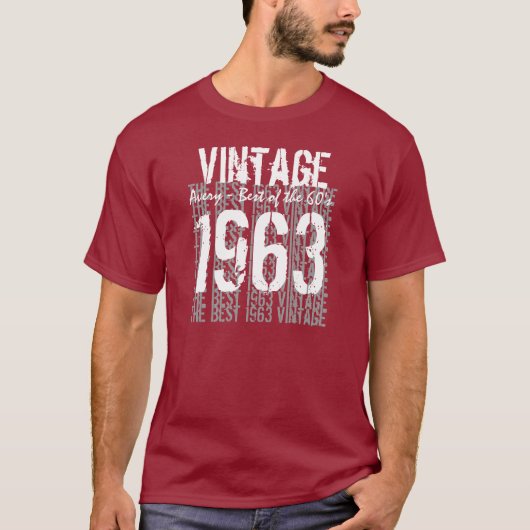1963年の最高のヴィンテージ60年名前をカスタムするTee Gift Tシャツ (正面)