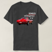 1963年クラシックスティングレイスプリットウィンドウアメリカンスポーツ Tシャツ (デザイン正面)