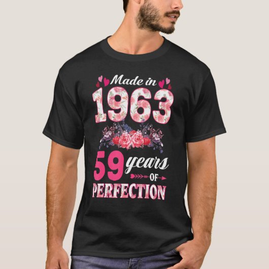 1963年フローラ59誕生日59歳Wom製 Tシャツ (正面)