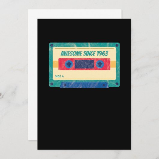 1963年以来57番目の誕生祝い素晴らしギフト 招待状 (正面/裏面)