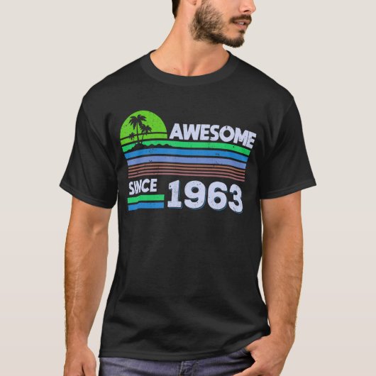 1963年以来59歳の素晴らし男性と女性1 Tシャツ (正面)