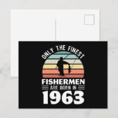 1963年生まれの漁師 60歳の誕生日 釣りギフト ポストカード (正面/裏面)