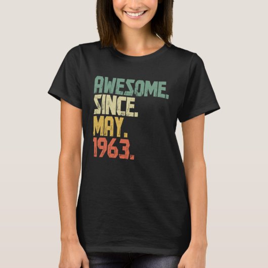 1963年5月以素晴らし降60歳ヴィンテージ Tシャツ (正面)