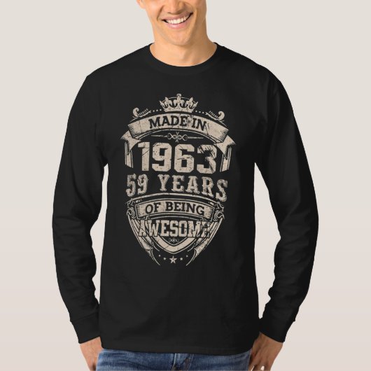 1963年59年に作られ素晴らしる Tシャツ (正面)