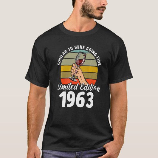 1963年59素晴らしレトロのワ生まれイン・エイジングに似た Tシャツ (正面)