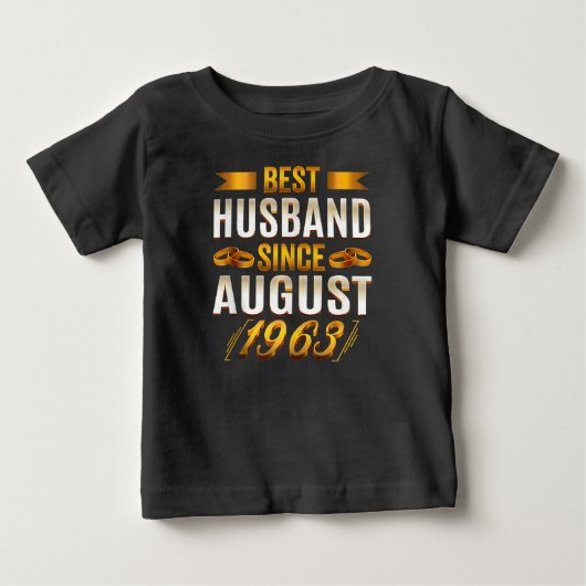 1963年8月以来最高の夫　57周年 ベビーTシャツ (正面)