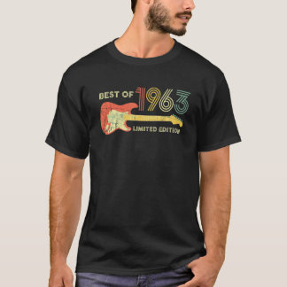 1963最高の年誕生日ギタープレーヤー59誕生日 Tシャツ