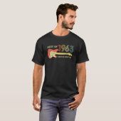 1963最高の年誕生日ギタープレーヤー59誕生日 Tシャツ (正面フル)