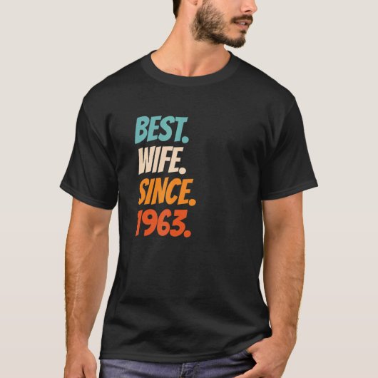 1963最高の年59周年を迎え結婚た妻 Tシャツ (正面)
