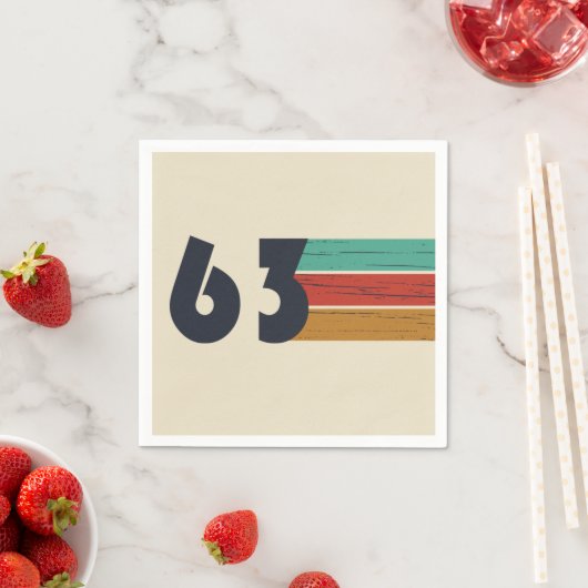 1963生まれ年のヴィンテージ誕生会 スタンダードカクテルナプキン (インサイチュ)