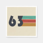 1963生まれ年のヴィンテージ誕生会 スタンダードカクテルナプキン (正面)