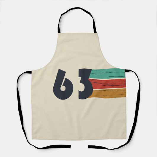 1963生まれ年のヴィンテージ誕生日ギフト エプロン (正面)
