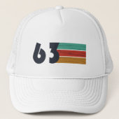 1963生まれ年のヴィンテージ誕生日ギフト キャップ (正面)