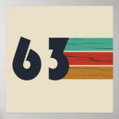 1963生まれ年のヴィンテージ誕生日ギフト ポスター (正面)