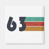 1963生まれ年のヴィンテージ誕生日ギフト マグネット (正面)