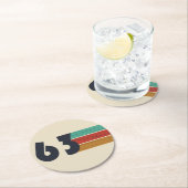 1963生まれ年のヴィンテージ誕生日ギフト ラウンドペーパーコースター (インサイチュ)