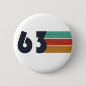 1963生まれ年のヴィンテージ誕生日ギフト 缶バッジ (正面)