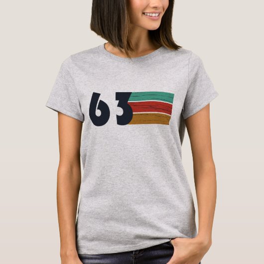 1963生まれ年のヴィンテージ誕生日ギフト Tシャツ (正面)