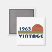 1963生まれ年のヴィンテージ マグネット (正面/裏面)