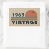 1963生まれ年のヴィンテージ 長方形シール (バッグ)