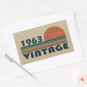 1963生まれ年のヴィンテージ 長方形シール (封筒)