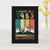 1963生まれ年誕生日 カード (黄色い花)