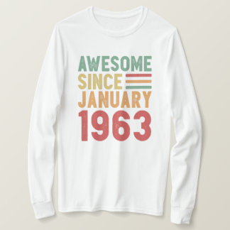 1963素晴らし年から60番目の誕生日ヴィンテージギフト Tシャツ