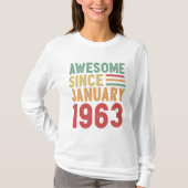 1963素晴らし年から60番目の誕生日ヴィンテージギフト Tシャツ (正面)
