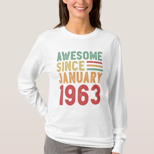 1963素晴らし年から60番目の誕生日ヴィンテージギフト Tシャツ (正面)