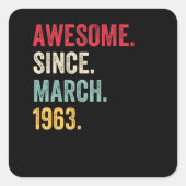 1963素晴らし年3月誕生日以降 スクエアシール (正面)