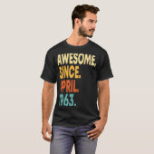 1963素晴らし年4月60誕生日60年 Tシャツ (正面フル)