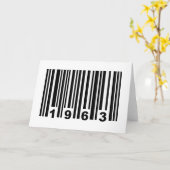 1963 バーコード カード (黄色い花)