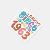 1963 60誕生日以来Groovy スタンダードカクテルナプキン (角)