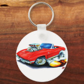 1963-64コルベット赤コンバーチブル キーホルダー (正面)