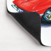 1963-64年のコルベットの赤車 マウスパッド (コーナー)