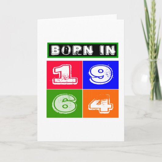 1964の誕生日のデザイン カード (正面)