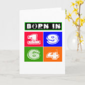 1964の誕生日のデザイン カード (黄色い花)