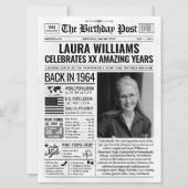 1964カスタム年新聞紙誕生日カードのトレンド シーズンカード (正面)