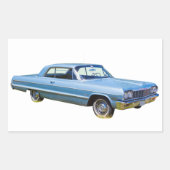 1964シボレーインパラアンティーク車 長方形シール (正面)