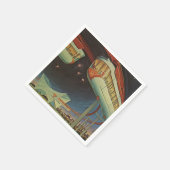 1964ニューヨークワールドフェアモノレール スタンダードカクテルナプキン (角)