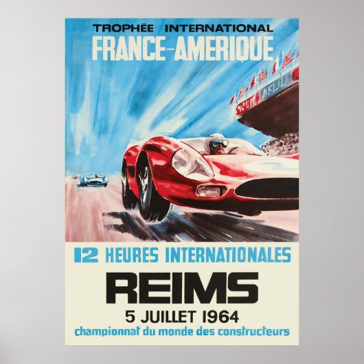 1964ランス12時間フラン国際的スアメリカ ポスター (正面)