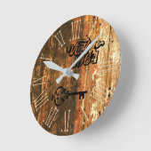 1964ヴィンテージ旧木丸時計 ラウンド壁時計 (傾斜)