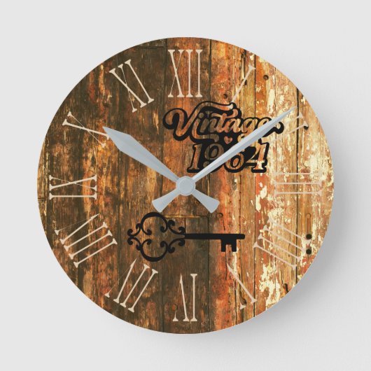 1964ヴィンテージ旧木丸時計 ラウンド壁時計 (正面)